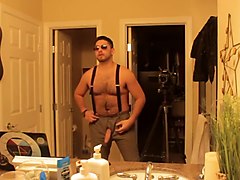 Don Stone In Slacks Suspenders & Shades Alpha Hairy Latino 2