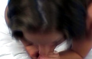 Rubbing a dick in her face