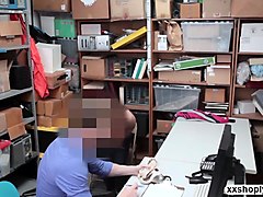 Shoplifter skylar snow gets fuck in front of stepmom