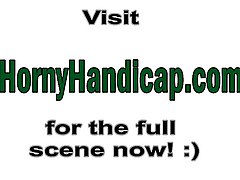 Horny nurse rides on old handicap dudes cock