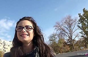 GERMAN SCOUT - Teeny mit Zahnspange bei Casting Anal gefickt