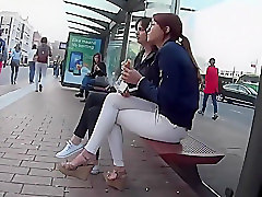 Whale tail thong jumps out of pants