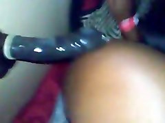 Love my own kinky thing with my attachable black dildo