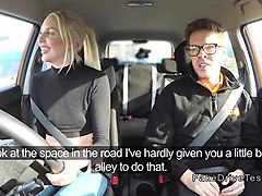 Instructor bangs driving student in car